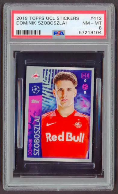 2019-20 Topps UEFA Champions League Stickers #412 Dominik Szoboszlai RC PSA 8