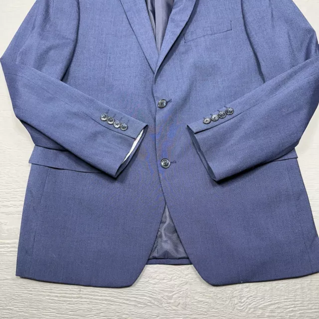 Alfani Suit Mens 40 Blue Slim Fit Two Button Single Breast 32X30 Pants Formal 3
