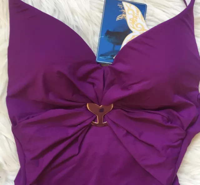 Lisa Blue CALL OF THE WHALE 1 Pc SWIMSUIT Amethyst NWT XS 2