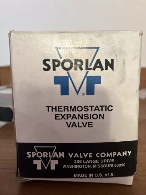 Sporlan 3/8x 1/2 SAE Flare Thermostatic Expansion Valve (FSE-1-ZP) - New in Box