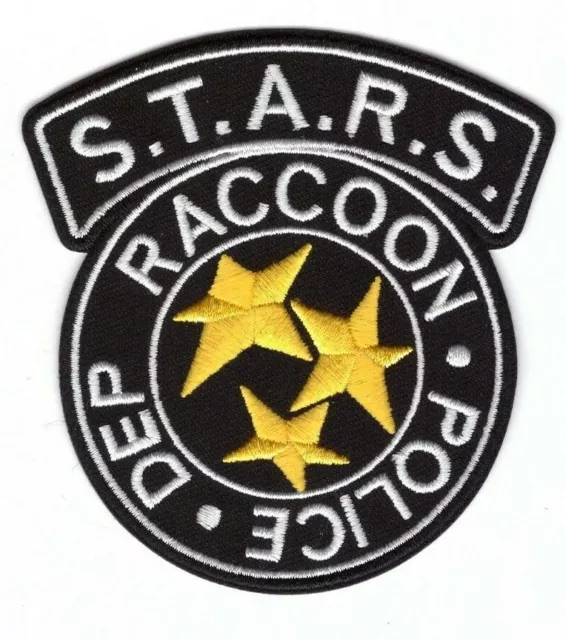 3.5” Black STARS Raccoon Police Biohazard Resident Evil Costume Jacket Patch