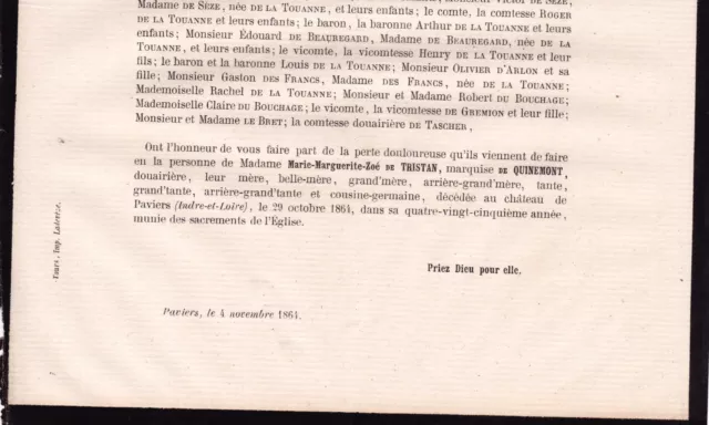 Zoé De Tristan De Houssoye Auguste De Quinemont Paviers 1864 3