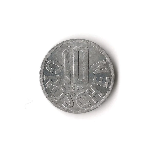 1972 Austria - 10 Groschen - 162 - Aluminum - 1g
