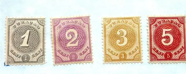 Curacao  Stamps = Sg 37-38-40-41  Issued 1889 - Mint -Very Light Hinge Marks