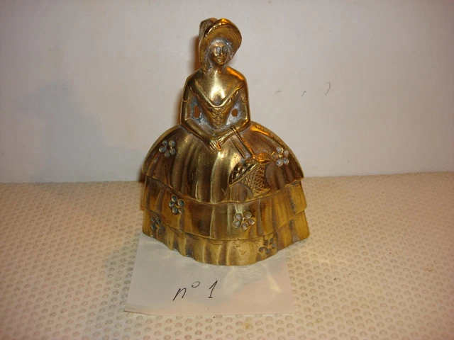 Table Cloche Bonne Sœur - Sculpture Figurine Bronze - Style Antique - 12cm - Aubaho