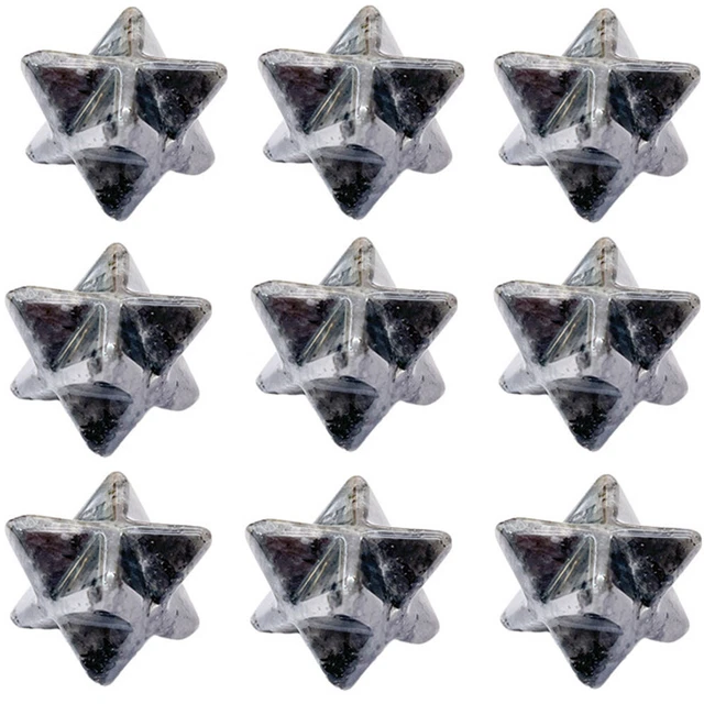 20pcs 25mm Natural ShimmerStone Merkaba Star Healing Reiki Adventurine Decor