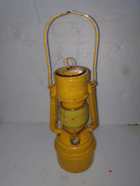 Feuerhand Petroleumlampe Sturmkappe Nr. 276 BabyJena Glas | W. Germany gelb Nr.2