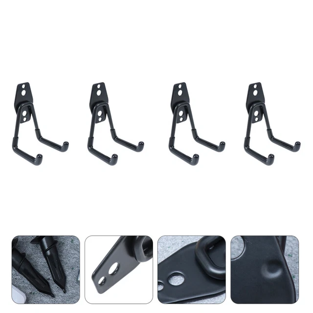 4 Pcs Wall Metal Hook Balcony Storage Garage Ladder Hooks Wall-mounted Hanger