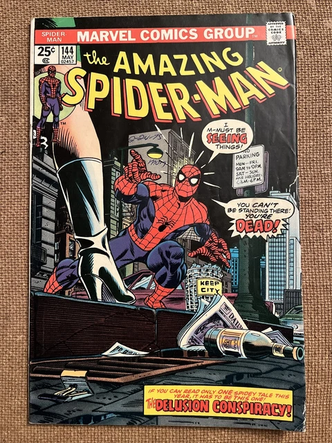 AMAZING SPIDER-MAN #144 (Marvel 1975) 1st Full App Gwen Stacy's Clone MVS! FN/VF