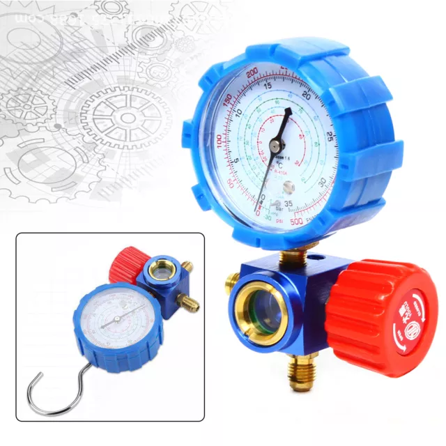 Air Conditioner Single Manifold Gauge Valve For R12 R502 R22 R410 R134A 500PSI