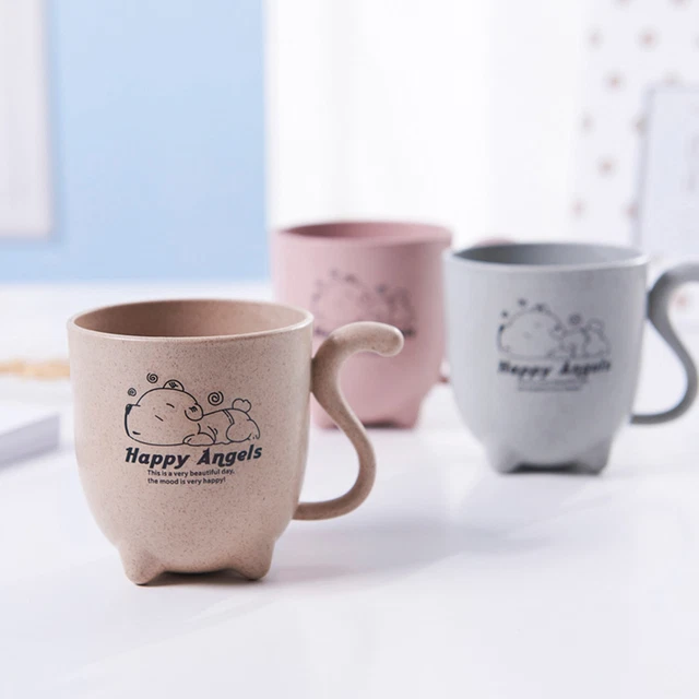 Taza de pico mango ergonómico fácil limpieza vaso para niños