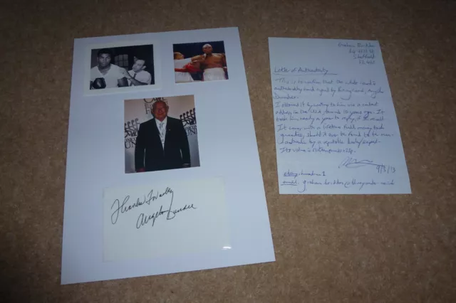 Muhammad Ali Trainer Angelo Dundee Signed Autograph Card With Loa