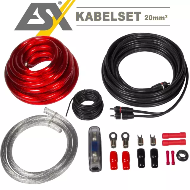 ESX HORIZON HZ20WK HIGH END KABELSET 20mm² KABEL SET FÜR ENDSTUFE