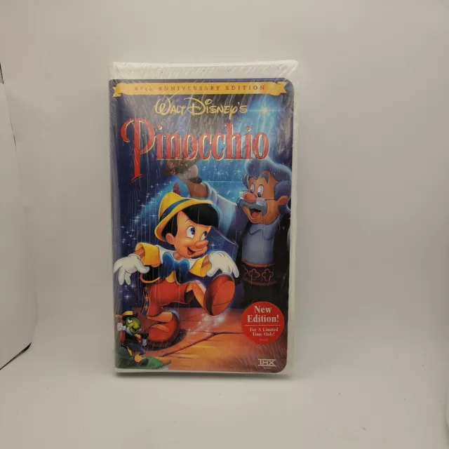 Walt Disney Classic Pinocchio VHS 60th Anniversary Edition Gold Collection NEW