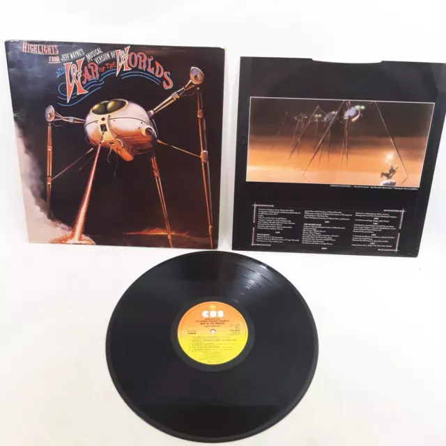 Jeff Wayne Highlights From War Of The Worlds 1981 CBS Vinyl LP + Inner Sleeve