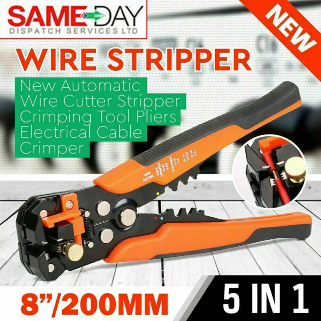WORKPRO 3-in-1 Automatic Wire Stripper/Cutter/Crimper, AWG10-24, 8