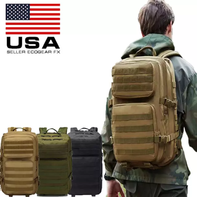 45L Outdoor Military Molle Tactical Backpack Rucksack Camping Hiking Travel Bag