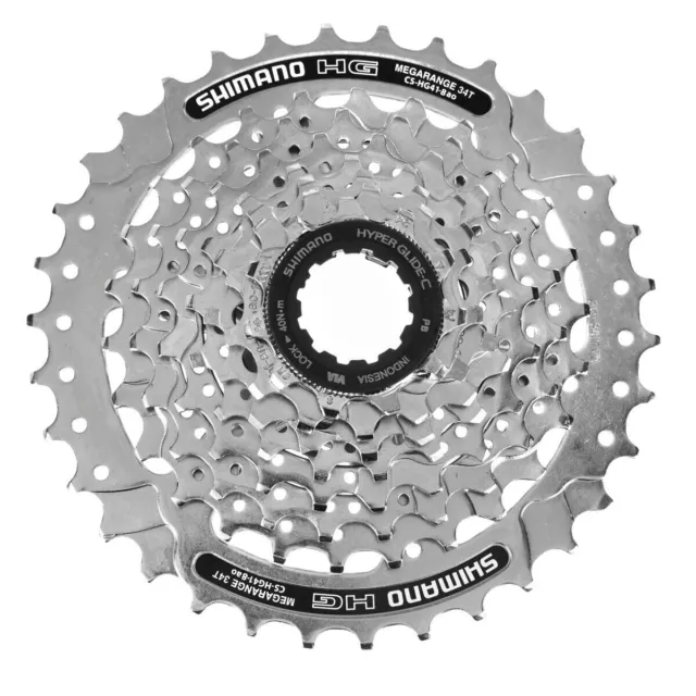 SHIMANO ACERA CS-HG41-8 11-34T Cassette - Silver, 8x (ECSHG418134)