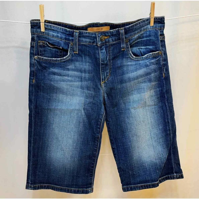 Joes Jeans Elle Bermuda Shorts Women's W26 L11.5 Mid-Low Rise Pre Faded Med Blue