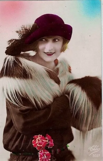 Ragazza Cappello Moda Glamour Girl Hat Fashion Real Photo PC Circa 1920 5