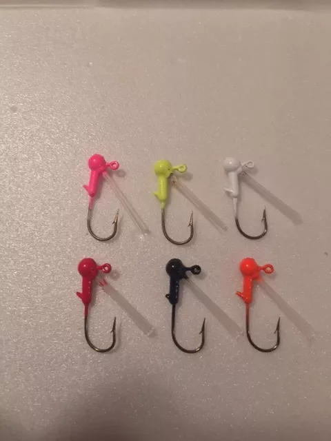 10 PACK 1/32 oz Painted Weedless Crappie Jig Heads $6.99 - PicClick