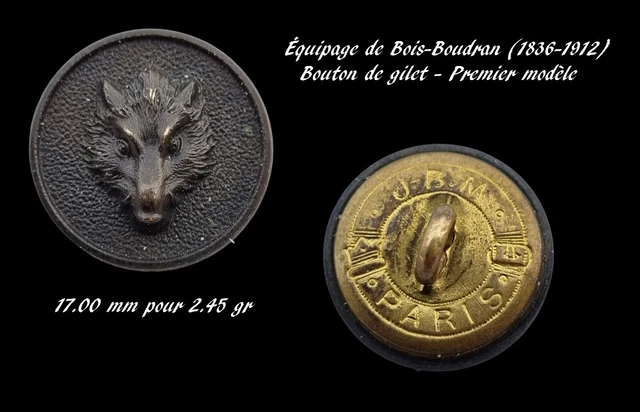 ANCIEN BOUTON CHASSE / Vénerie Loup,chien, Chasseur EUR 6