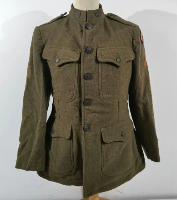 U.S. WWI AEF Model 1917 Tunic, member of an "Advanced Service of Supply" unit Tw
