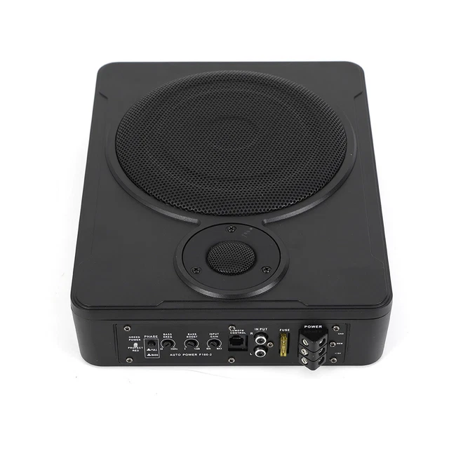 UNDERSEAT CAR SUBWOOFER Powered Bass Amplifier Slim Enclosure Sub Kit