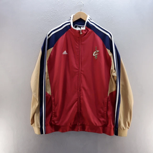 Giacca da pista Cleveland Cavaliers grande logo cerniera completa tuta top NBA Adidas