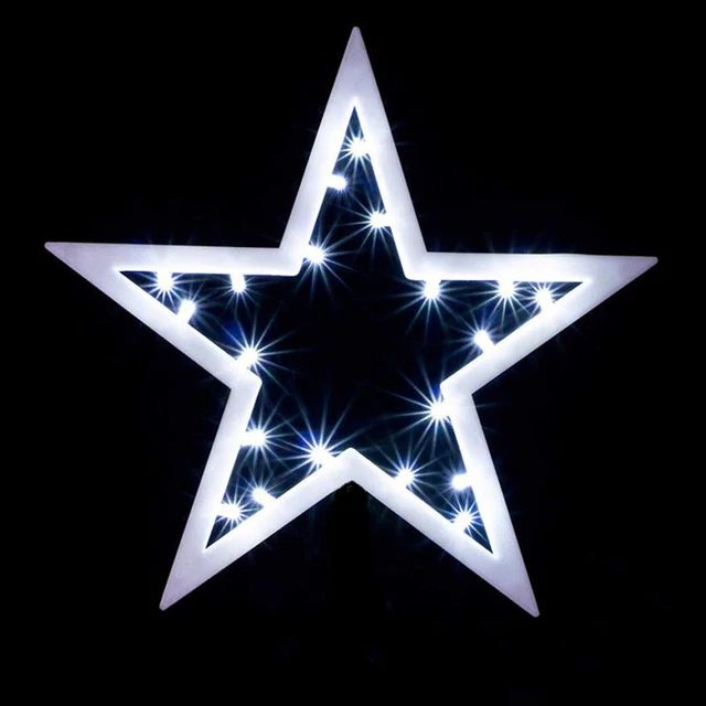LED Fenster-Silhouette Stern Fensterbild kaltweiß Weihnachten beleuchtet 20 LEDs