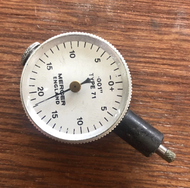 Mercer plunger type dial test indicator dti imperial 0 001 res