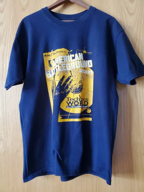 DMC Technics Shirt L Vintage DJ HipHop Q-Bert ISP A-Trak Craze Roc Raida X-Ecuti DMC Technics Shirt L Vintage DJ HipHop Q-Bert ISP A-Trak Craze Roc Raida X-Ecuti