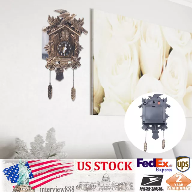 Cuckoo Clock Black Forest Quartz German Music Quarz Chalet Moving Train New Top