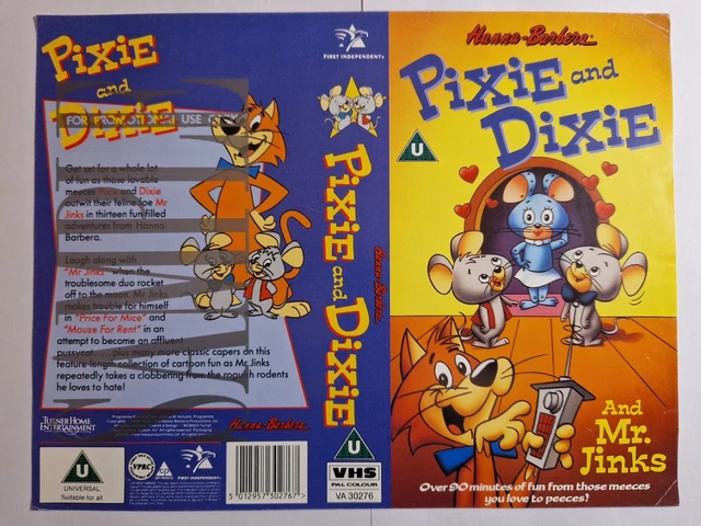 PIXIE AND DIXIE Hannna Barbera Promo Sample Video Sleeve Cover PIXIE AND DIXIE Hannna Barbera Promo Sample Video Sleeve Cover