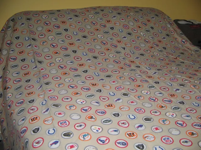 Edredón de fútbol americano talla queen Pottery Barn logotipo de la NFL bronceado completo/Queen