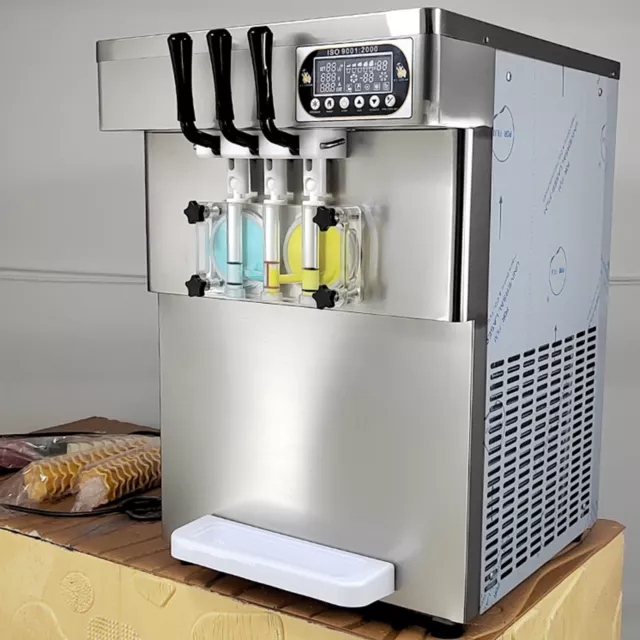 Kolice ETL Commercial countertop 2+1 mixed flavors soft ice cream machine