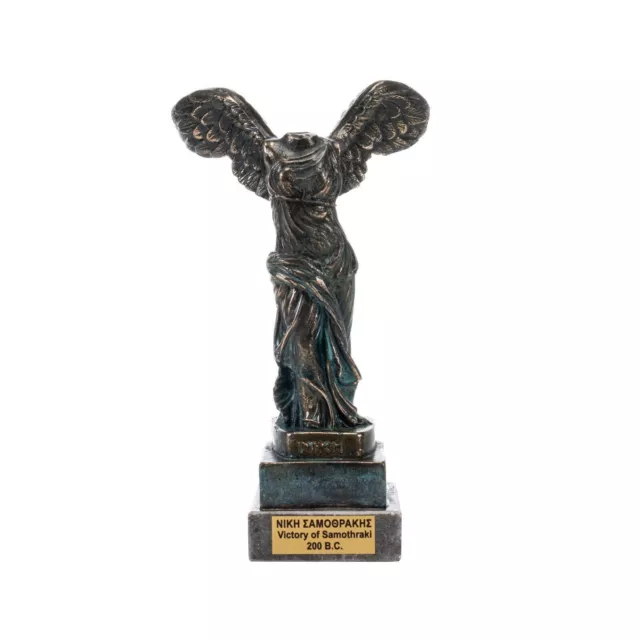 Winged Victory of Samothrace Bronze Statue Ancient Ruins 6.8 inches (17.5cm)