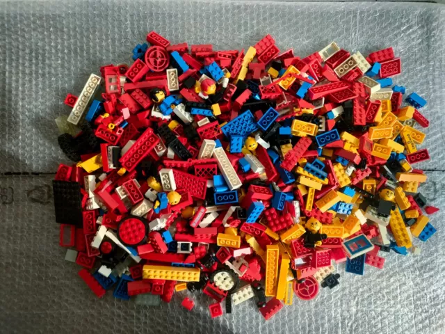 LEGO LOTTO 1,5 Kg Mattoncini Misti Lego Town Vintage 1970's EUR 19