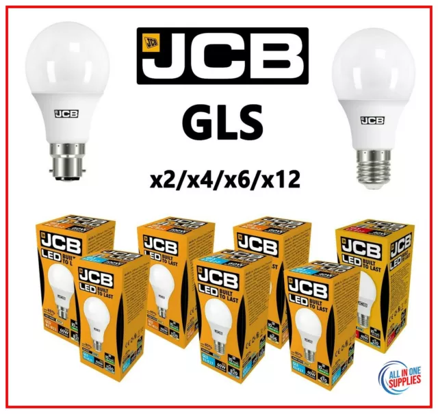 JCB LED GLS Bulbs 6w = 40w 10W = 60W 15w = 100 WATT BC B22 ES E27 3000k/6500k