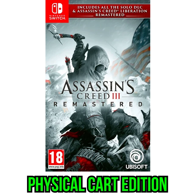 Assassin's Creed 3 III Remastered - Physical Cart Edition - New Nintendo Switch
