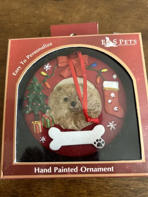 Pomeranian Dog Large  Personalized Christmas Ornament. Great Gift.
