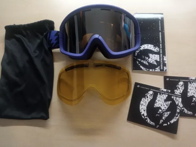 Electric EGB2 Ski Snowboard Goggles Purple With Additional Lens