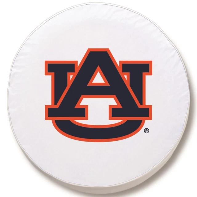 Holland Bar Stool Tire Cover With White Vinyl Finish TCD10AuburnWT