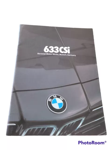 1981 BMW 633CSi Coupe Catalog Sales Brochure Original