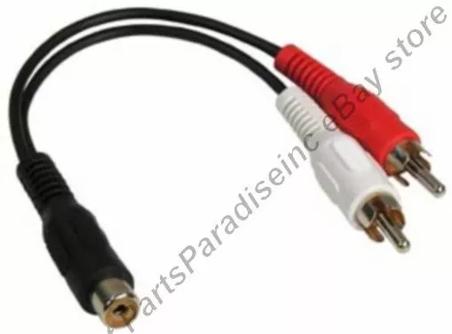 Lot100 6"inch RCA Y/T Splitter,1 Female~Dual Males, Audio/Video Cable/Cord/Wire