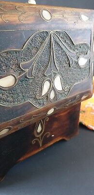 Old Middle Asian Carved & Inlaid Wooden Box …beautiful collection & accent piece 2
