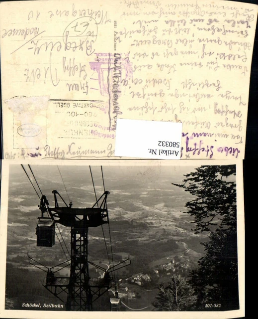 580332,Foto Ak Schöckel Seilbahn Gondel Schöckl-Seilbahn Sankt Radegund bei Graz