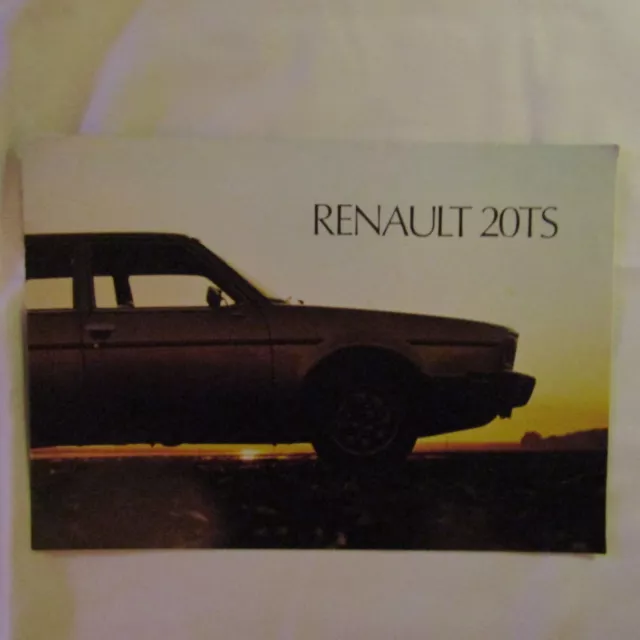 RENAULT 20TS 20 TS UK Market Original Car Sales Brochure 1970s c.1977-1978