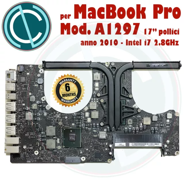 Scheda Madre Apple Macbook Pro A1297 17 Pollici 2010 Intel I7 2,8 Ghz 820-2049-A