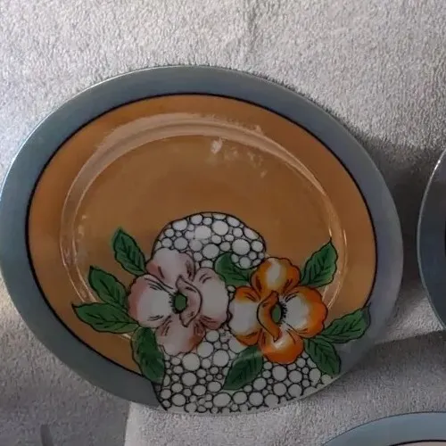 Vintage Hotta Yu Shoten & Co Hand Painted Lusterware plate - 3 avail to purchase